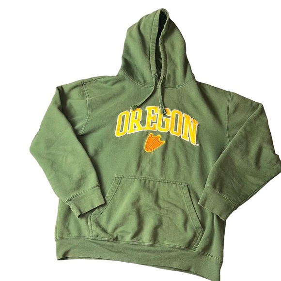 Vintage Other - Vintage Oregon Ducks Hoodie Medium Green Yellow Genuine Stuff NCAA College